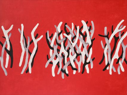<i>Faisceaux III</i> [2009] acrylic on canvas 112x145cm