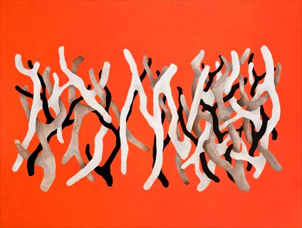 <i>Faisceaux V</i> [2009] acrylic on canvas 112 x 145cm