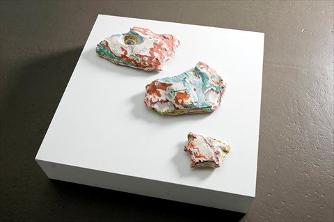 Archipeligo fragment 1-3  [2012] plaster of paris, acrylic paint [dimensions variable]