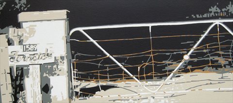Gates of Horn and Ivory [2010] acrylic on canvas 38 x 84 cm