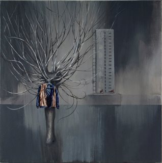 Under Grey Skies #2  [2010] oil + acrylic on canvas 50 x 50 cm
