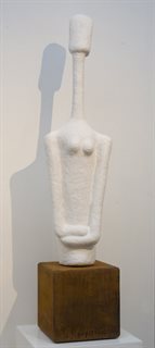 BARRY THOMPSON <I> Homage to Geocometti 1</i> [2007] plaster, paper + pva glue 21 x 21 x 101 cm