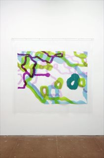 <I>Bubble</I> [2012] vinyl ink on clear PVC 183 x 200cm